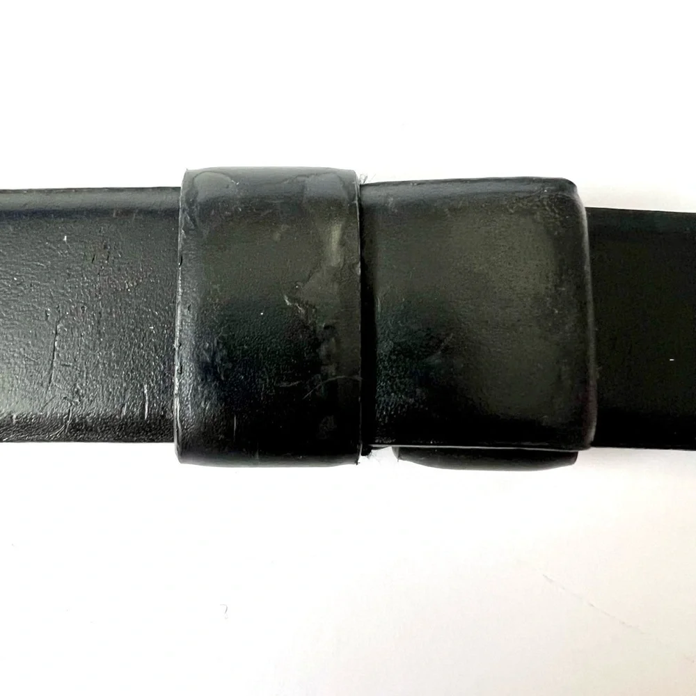 Vintage Chico’s Leather Adjustable Belt with Silver Buckle Closure